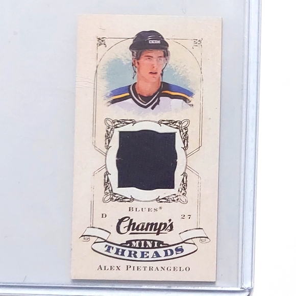 Alex Pietrangelo Rookie Champ's Event Used Jersey Card 2008/09 St. Louis Blues - Picture 1 of 2